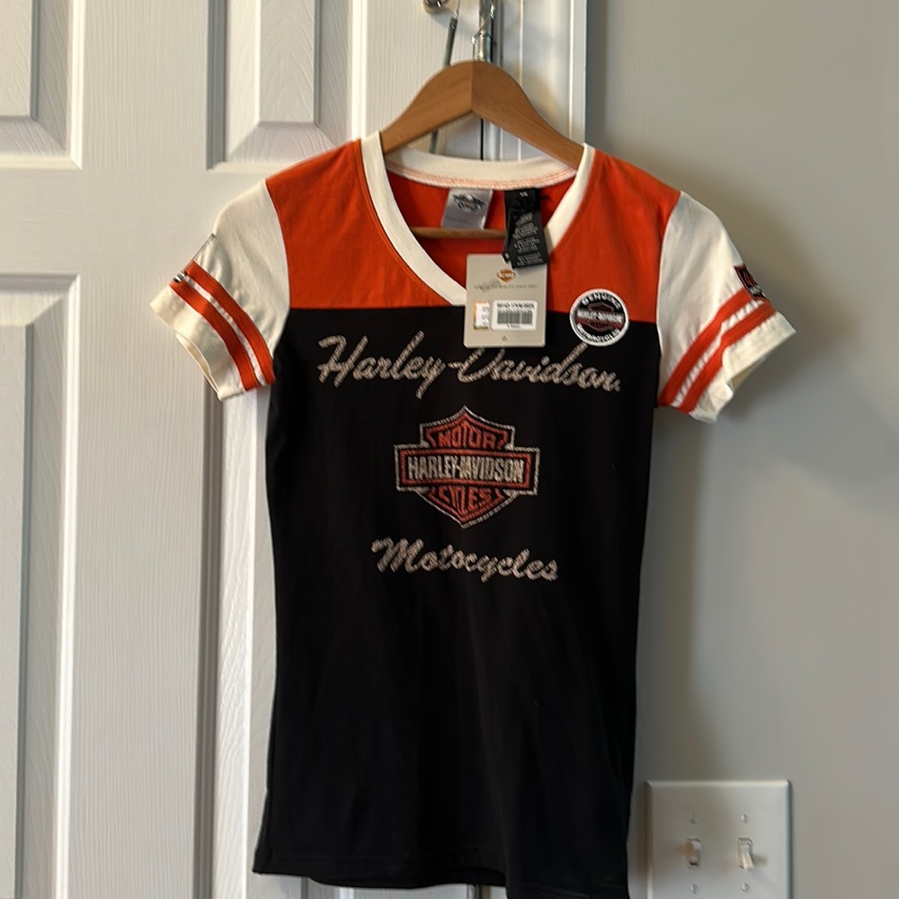 Harley Davison women’s classic color block tee